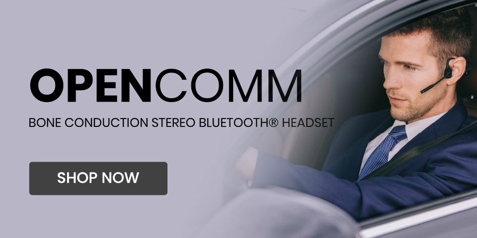 Shokz OpenComm Bone Conduction Stereo Bluetooth Headset