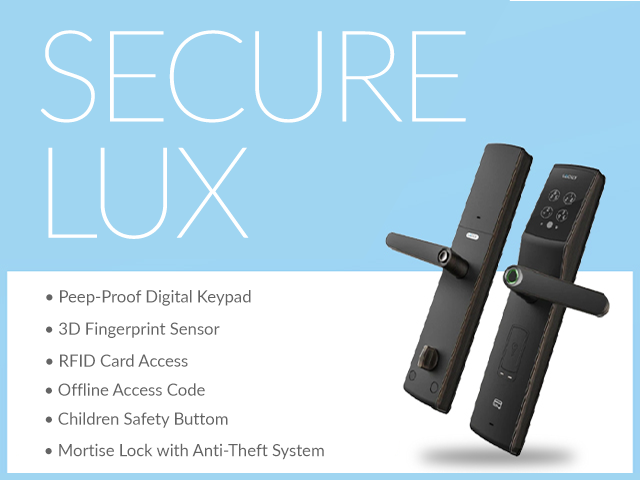 Lockly Secure Lux Mortise Smart Lock