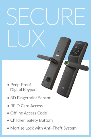 Lockly Secure Lux Mortise Smart Lock
