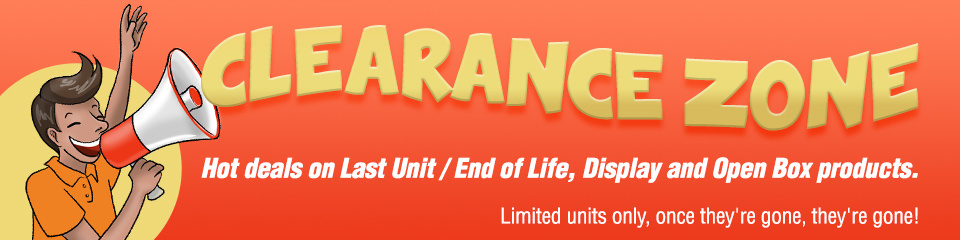 On this page you can browse and shop amazing deals on Last Unit / End of Life, Display and Open Box products. Limited units only, once they're gone, they're gone!