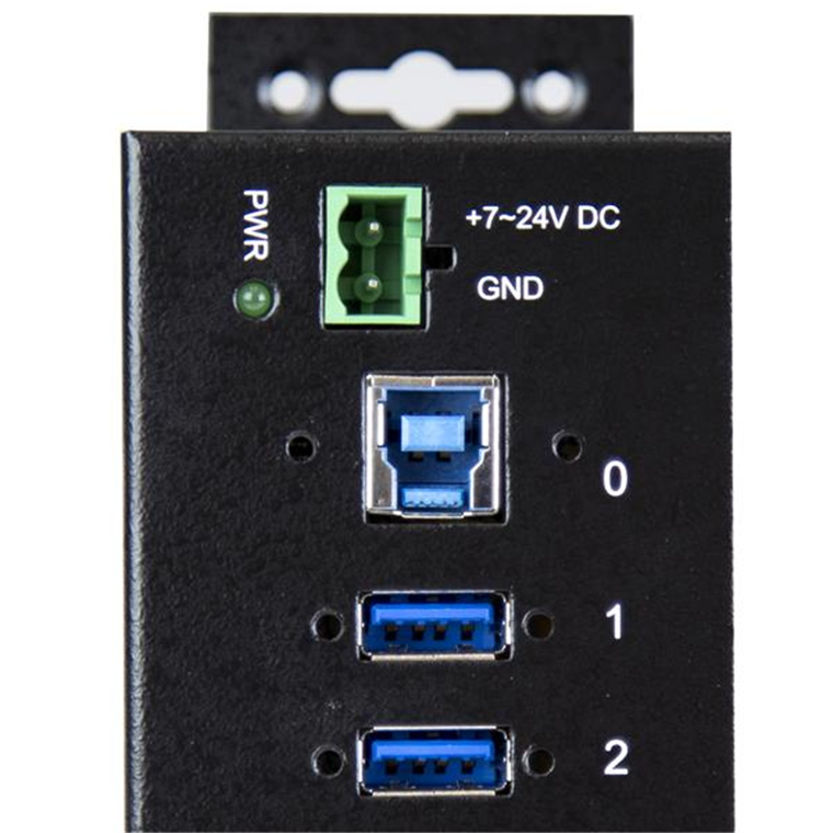 7 Port USB 3.2 Gen 1 Mini Powered Hub w/ ESD Surge Protection & Power  Adapter