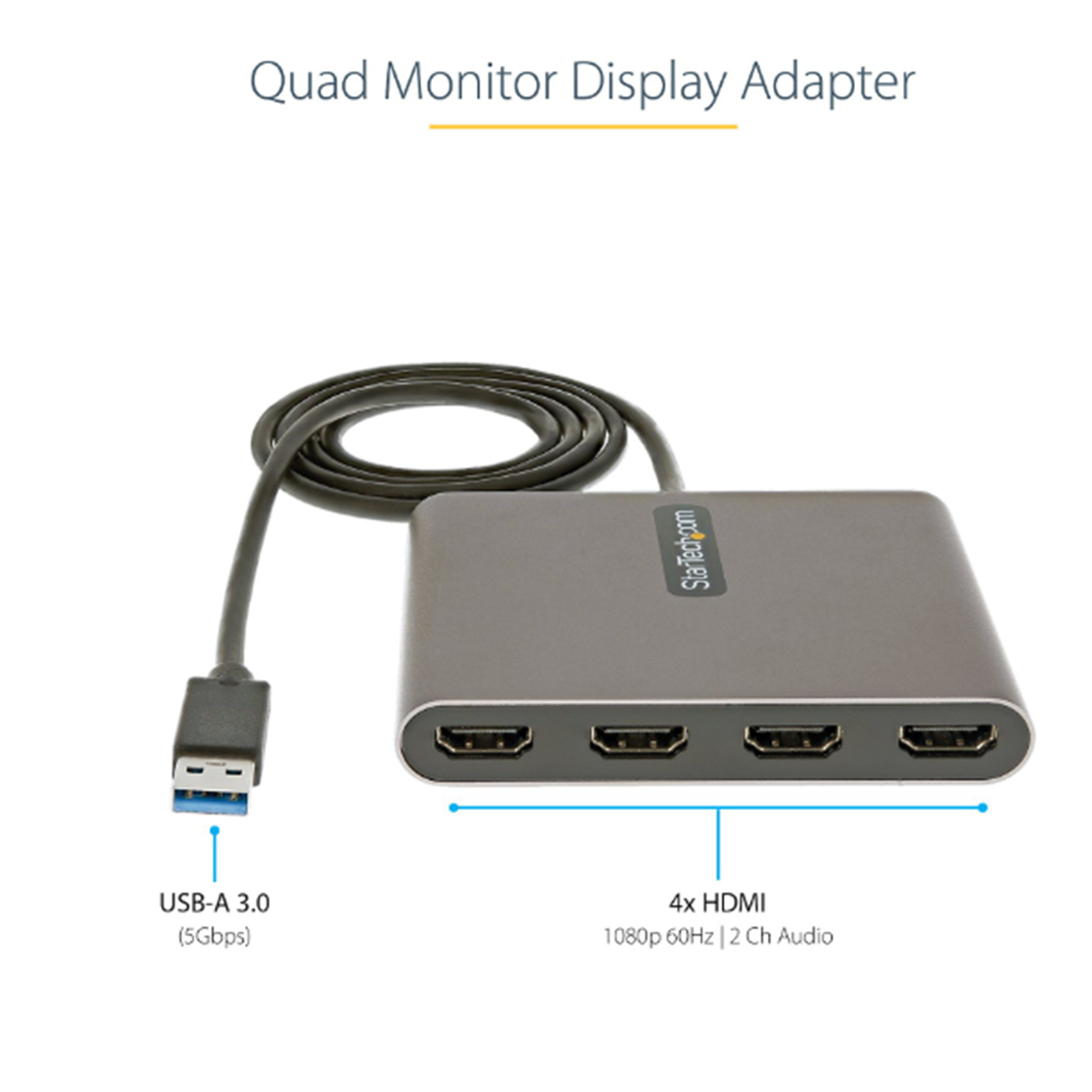 USB 3.0 to Dual HDMI 1080P External Video Monitor Display Adapter Converter  Lead