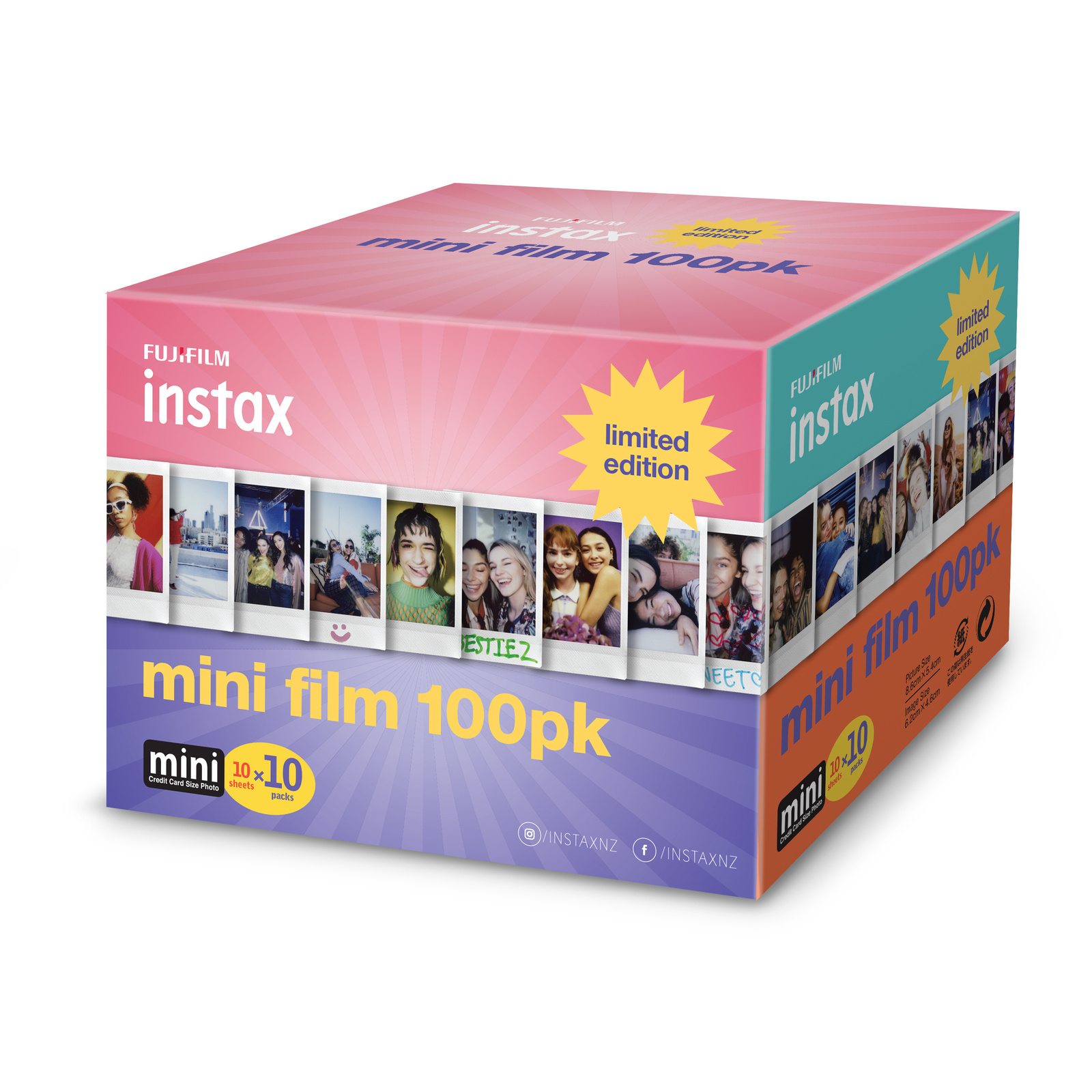 poll Kano accu Buy the FujiFilm Instax Mini Film 100 Pack Limited edition ( 50195 ) online  - PBTech.com