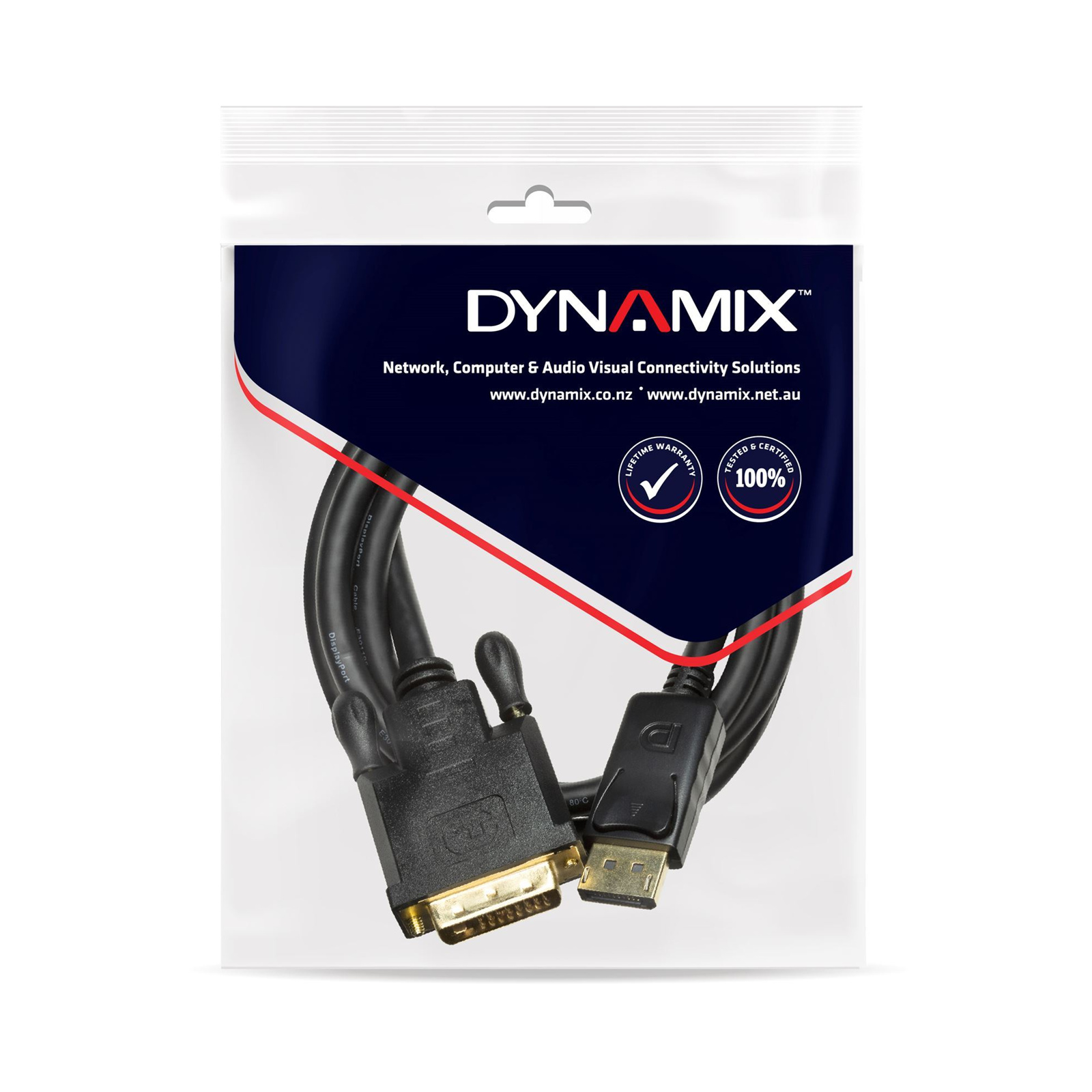 the Dynamix C-DP-DVIDM-1H 1.5m DisplayPort Source to DVI-D Monitor Male... ( C-DP-DVIDM-1H ) online PBTech.com
