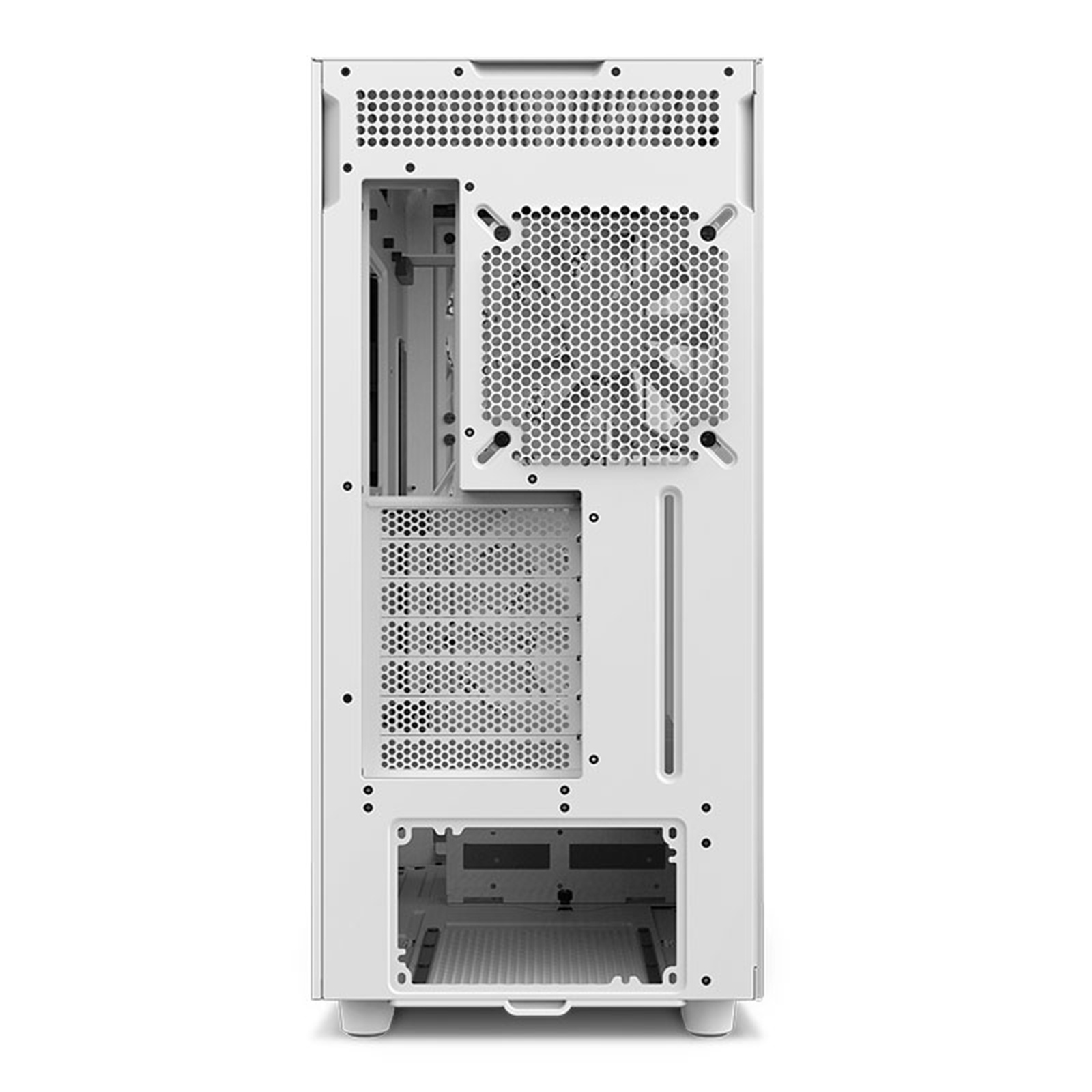  NZXT H7 Flow RGB CM-H71FW-R1 - Compact ATX Mid-Tower PC Gaming  Case – High Airflow Perforated Front Panel – Tempered Glass Side Panel – 3  x F140 RGB Core Fans Included –