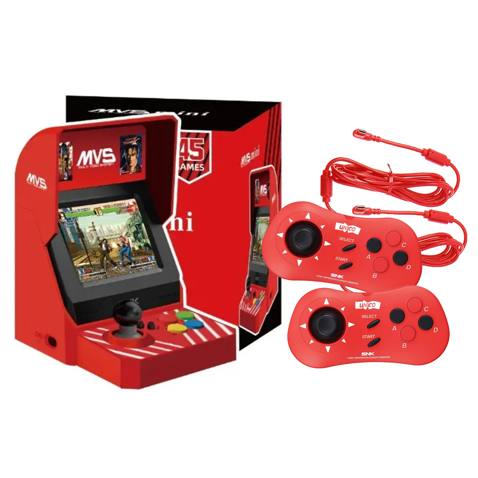 SNK - UNICO MVS Mini SNK レトロゲーム NEOGEO mini Buy the Unico MVS Mini Arcade Game Console & 2x Controller