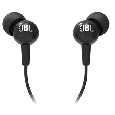 Buy the JBL C100SI In-Ear Headphones with Mic - Black - Signature JBL sound  + ( JBLC100SIBLK ) online - PBTech.com