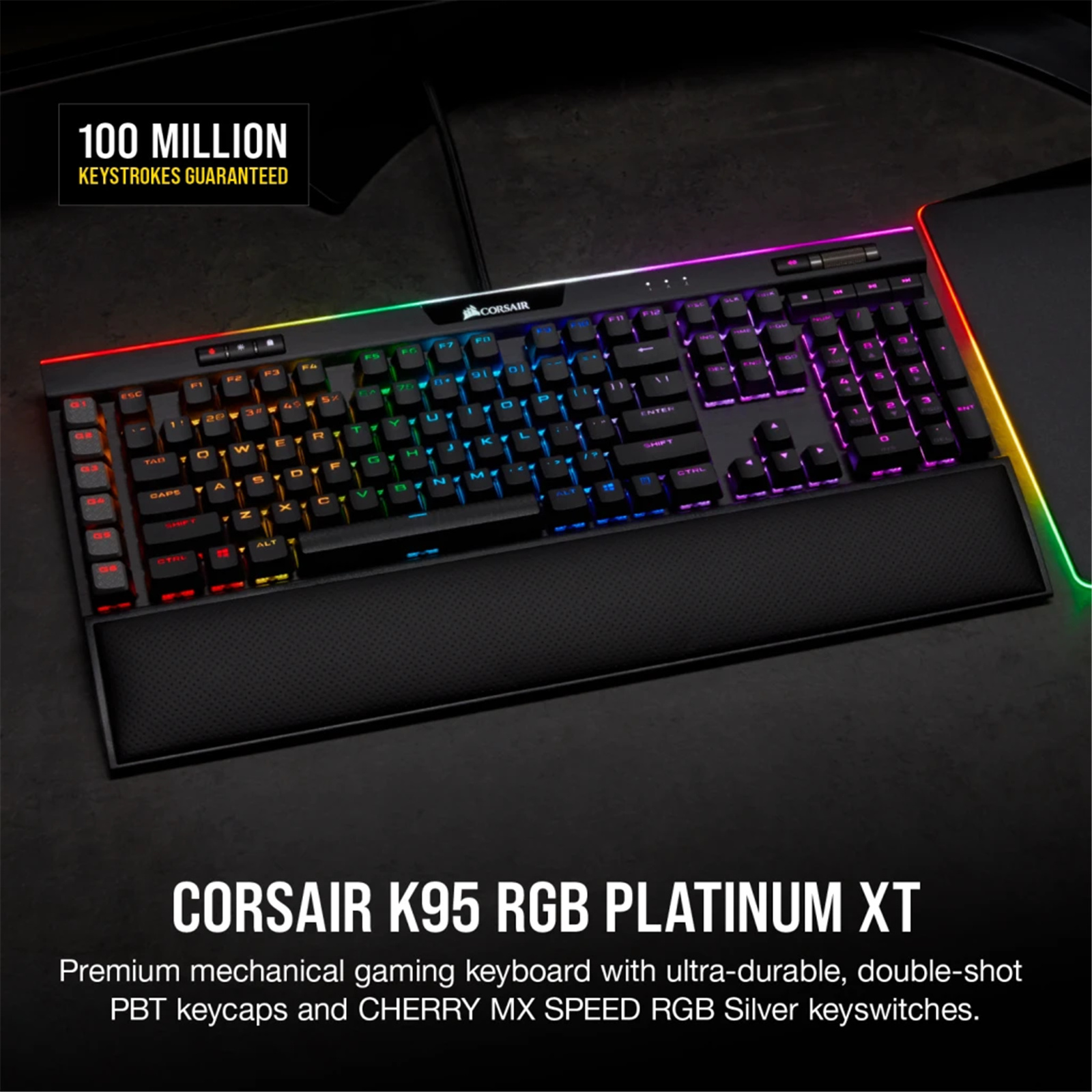 Buy The Corsair K95 Rgb Platinum Xt Mechanical Gaming Keyboard Cherry Mx Ch Na Online Pbtech Com