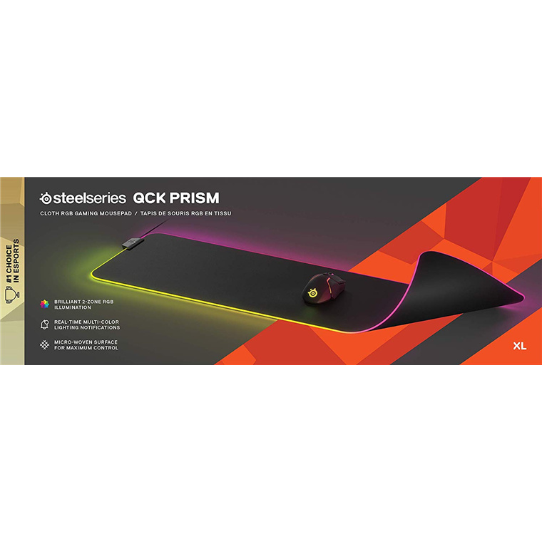 Steelseries QCK Prism Cloth RGB Medium - Tapis de souris