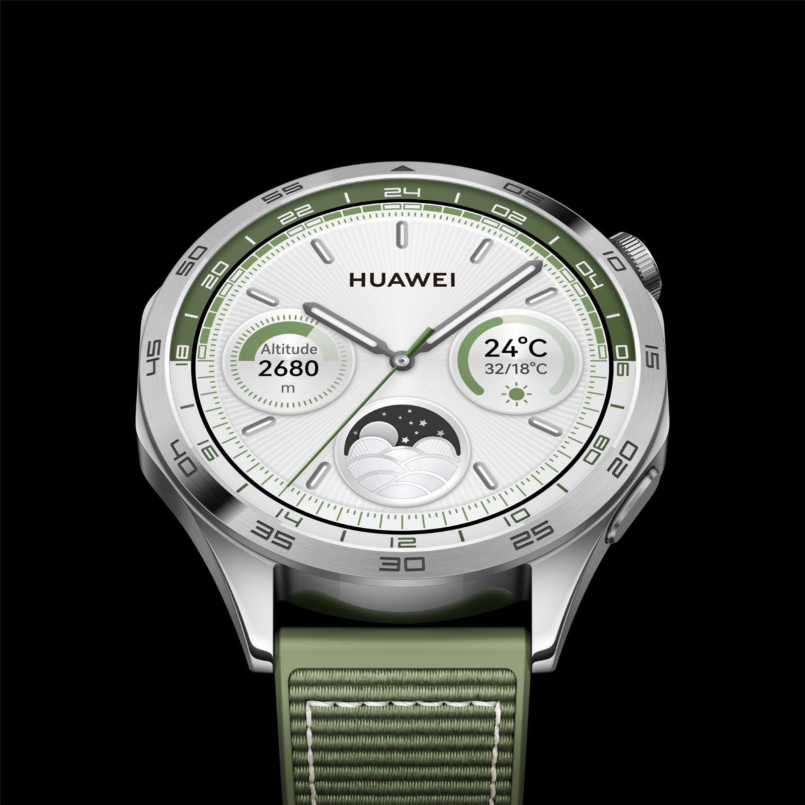  HUAWEI Watch GT 4 B19W 46mm Bluetooth Smartwatch 1.43 AMOLED  Screen Composite Strap - Green : Cell Phones & Accessories
