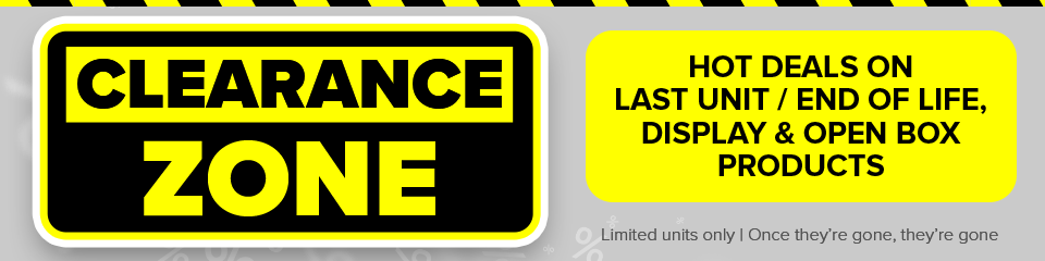 On this page you can browse and shop amazing deals on Last Unit / End of Life, Display and Open Box products. Limited units only, once they're gone, they're gone!