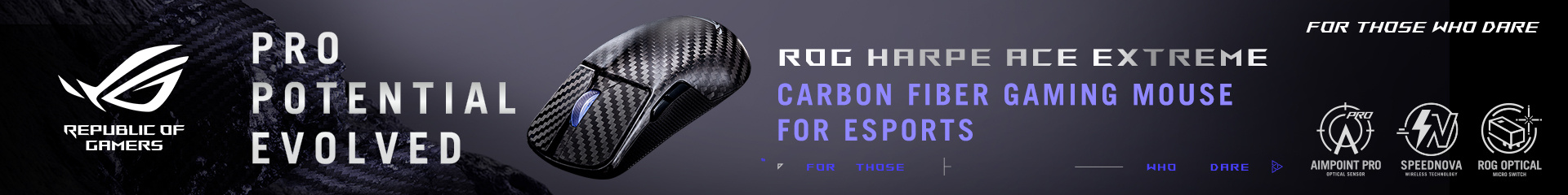 ROG Harpe Ace Extreme - Carbon Fiber Gaming Mouse for eSports