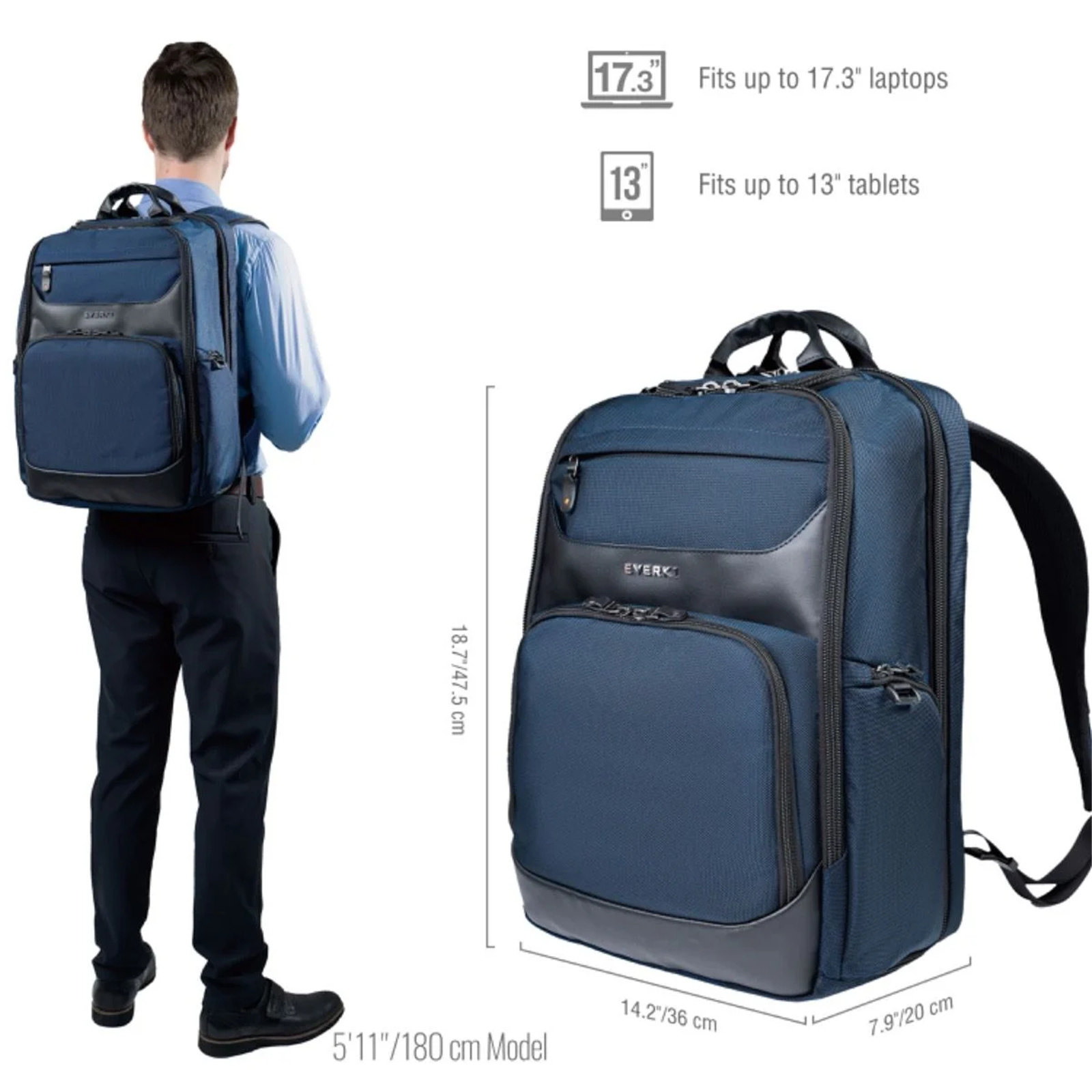 Buy the Everki EKP132S17N Onyx Navy Laptop Backpack - Up to 17.3" Travel... ( EKP132S17N ) online - PBTech.com/pacific Buy the Everki EKP132S17N Onyx Navy Laptop Backpack - Up to 17.3" Travel... ( EKP132S17N ) online - PBTech.com/pacific