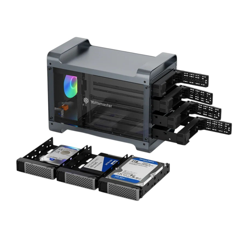 Buy the Yottamaster Defender 4 Bay RAID USB3.0 RGB Gaming External