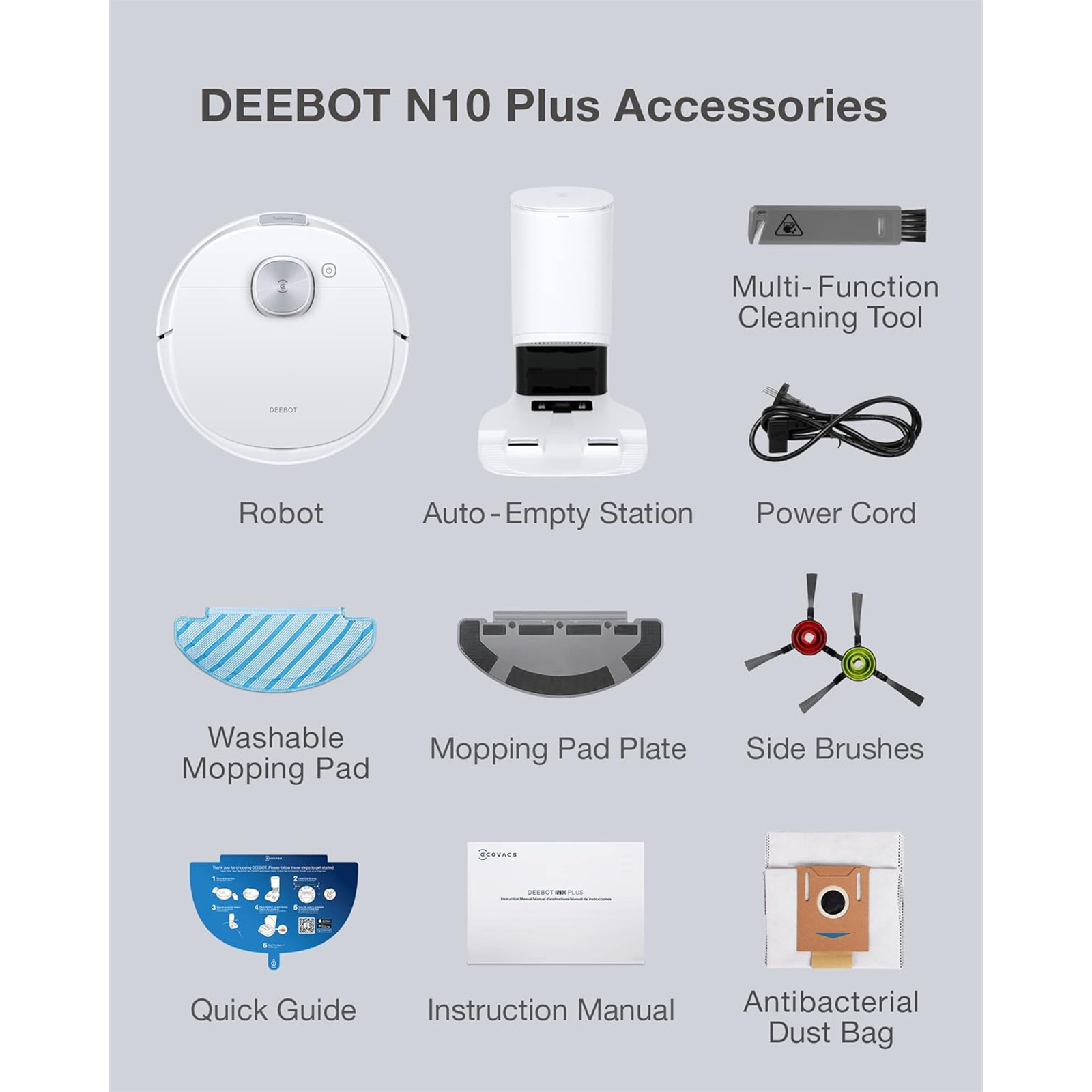Buy the EcoVacs Deebot N10 Plus Smart Floor Vacuum & Mopping