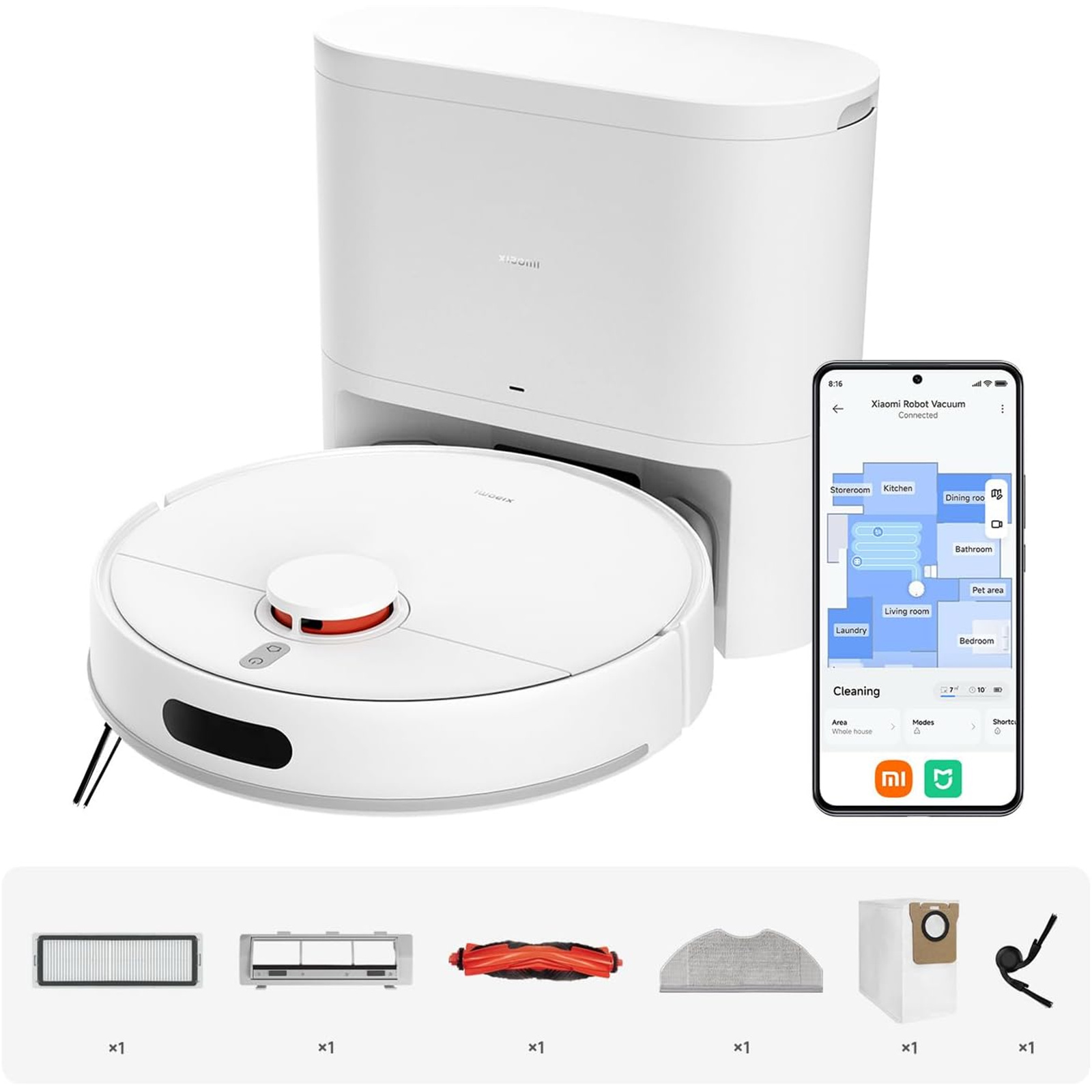 Buy the Xiaomi Mi Smart X10 Vacuum & Mop 2-in-1 Robot Vacuum with