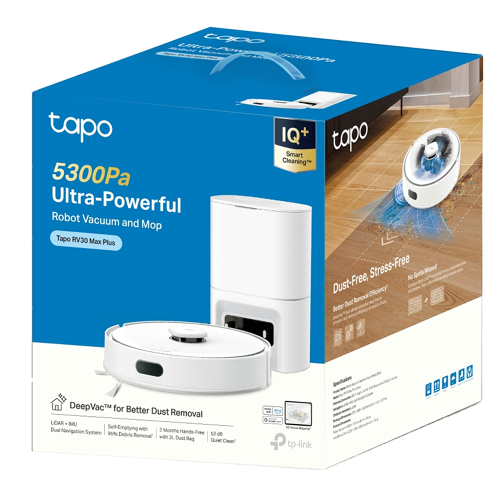 Buy the TP-Link Tapo RV30 Max Plus LiDAR Navigation Robot Vacuum