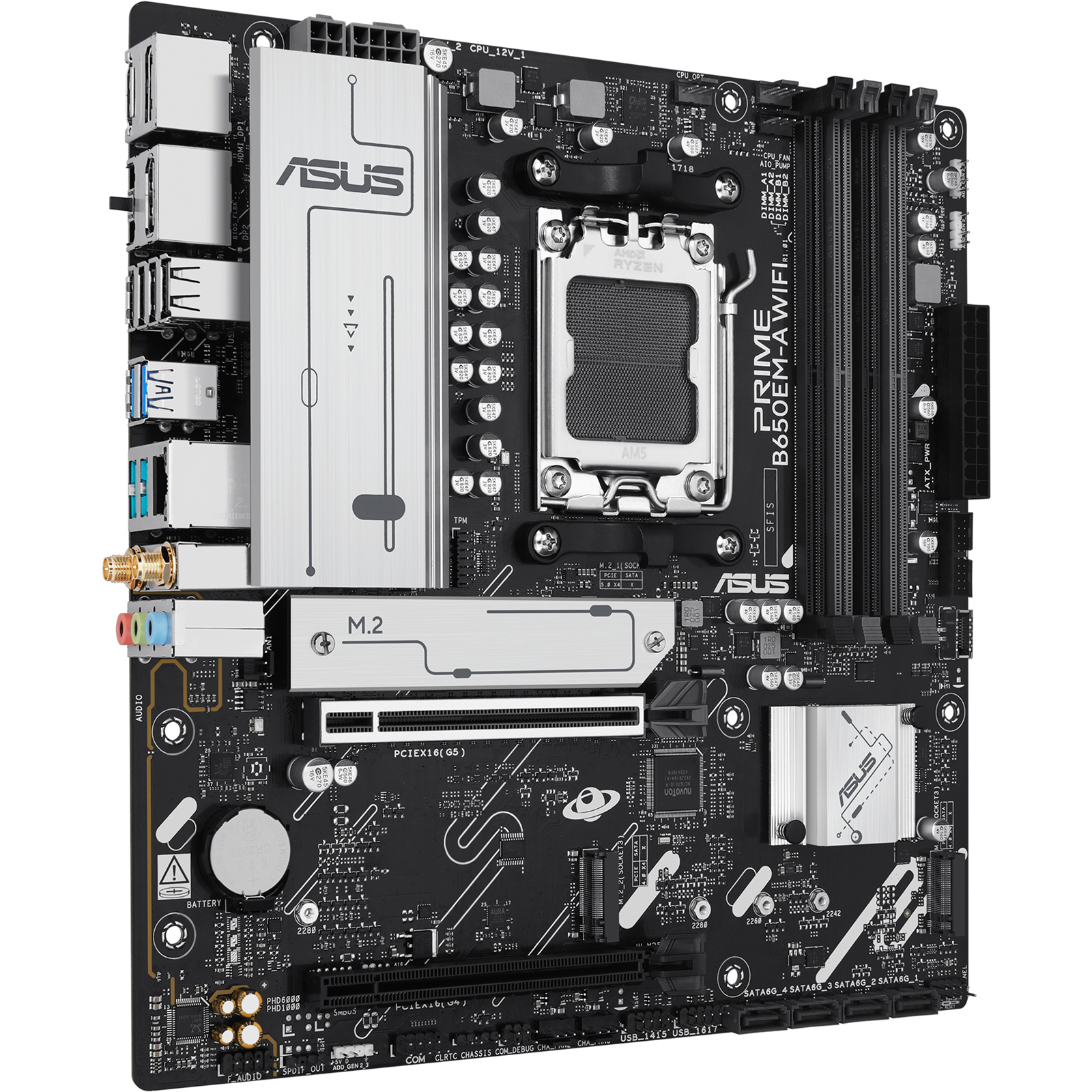 Buy the ASUS PRIME B650EM-A WIFI mATX Motherboard For AMD Ryzen