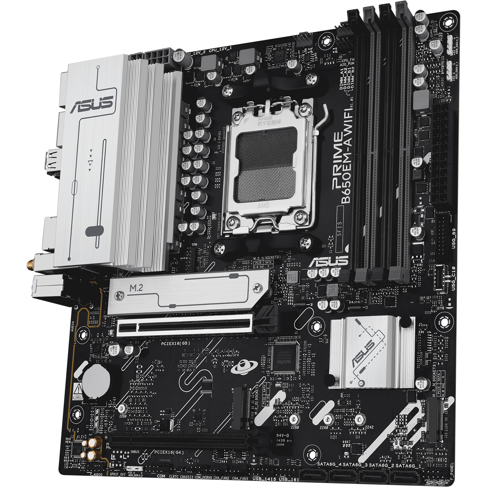 Buy the ASUS PRIME B650EM-A WIFI mATX Motherboard For AMD Ryzen