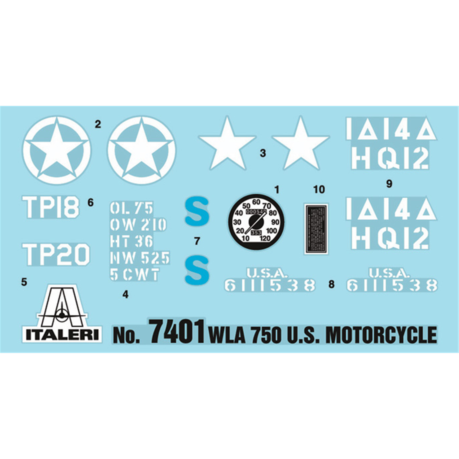 Buy the Italeri - 1/9 - U.S. Army WWII Motorcycle ( Italeri 1-7401