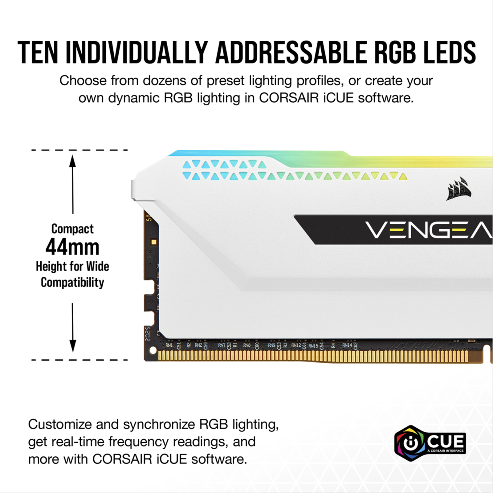 CORSAIR Vengeance RGB Pro SL 32Go DDR4 (2x 16Go) RAM DIMM 3600MHz