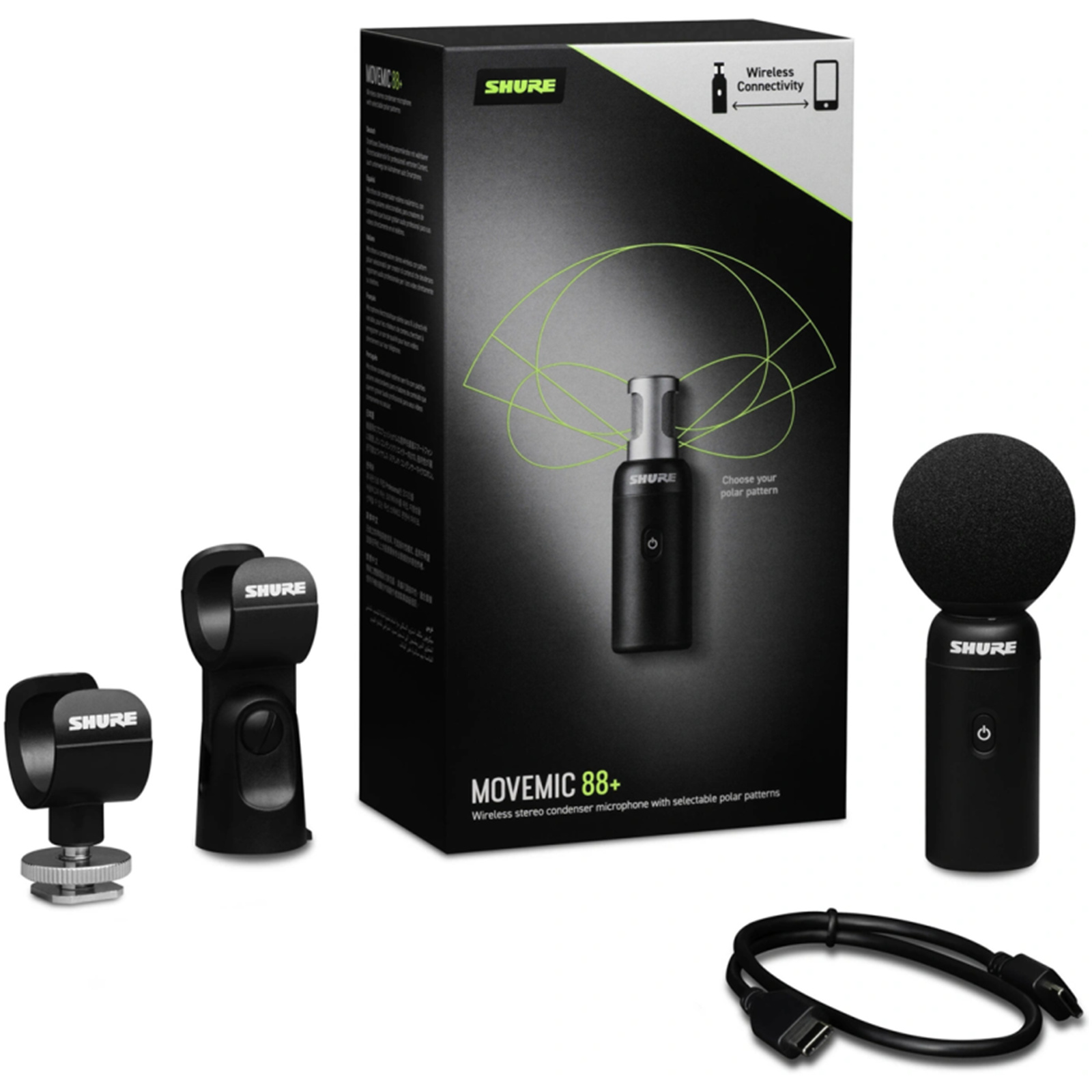 Buy the Shure MV88+W-Z6 MoveMic 88+ Wireless Stereo Condenser