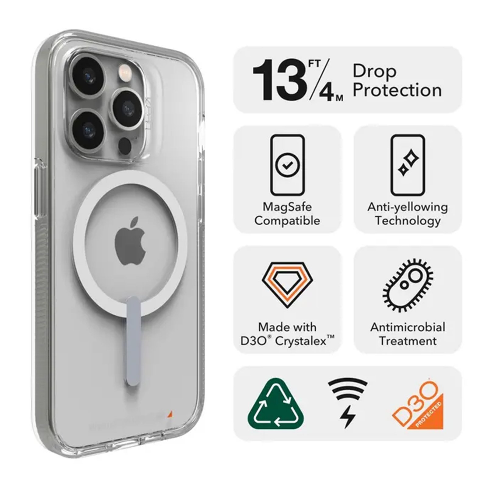 Buy the Gear4 iPhone 14 Pro (6.1) Crystal Palace Snap Case - Crystal  Clear, ( 702010017 ) online - /pacific