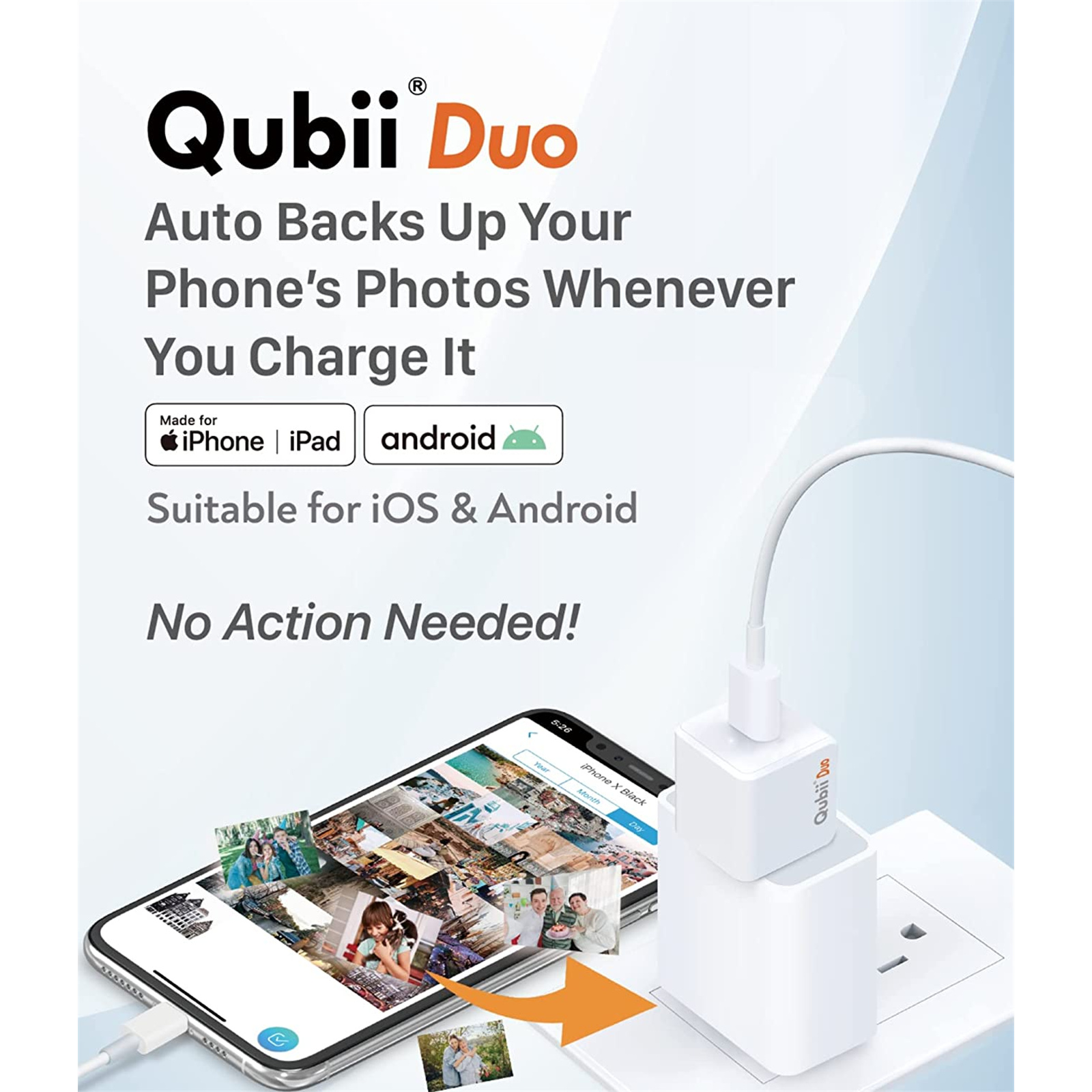 Buy the Maktar Qubii DUO USB-C Auto Backup While Charging, MFi