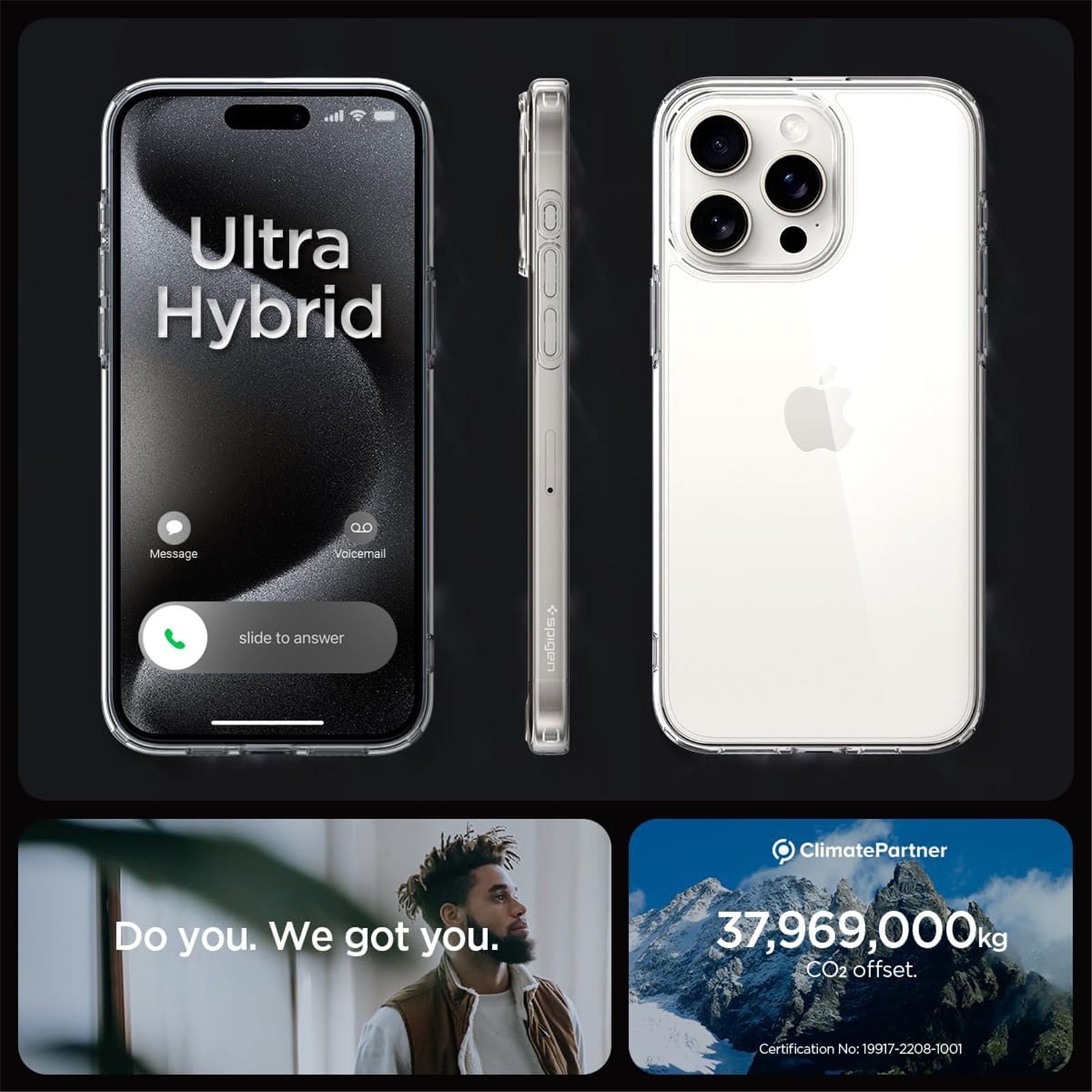Buy the Spigen iPhone 15 Pro (6.1) Ultra Hybrid Case - Crystal Clear -  ( ACS06707 ) online 