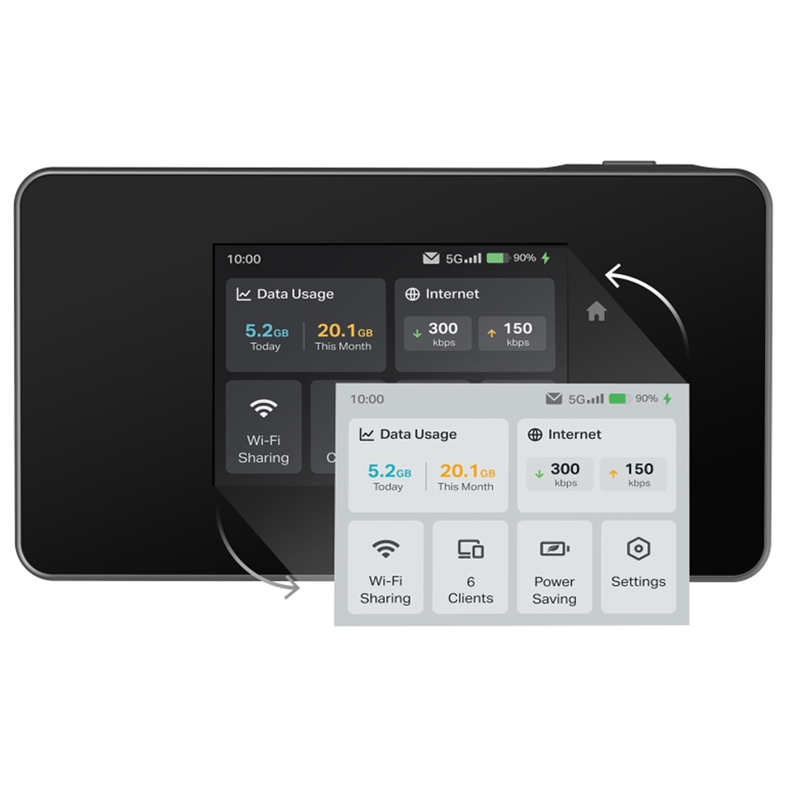 Buy the TP-Link M8550 5G Release-15 AXE3600 WiFi 6E Mobile WiFi