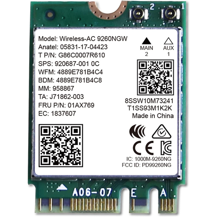 Buy the Intel WiFi Wireless-AC 9260 9260NGW Wireless Card - ac/b/g/n ... SEVOEM5W006 ) online - PBTech.com/pacific