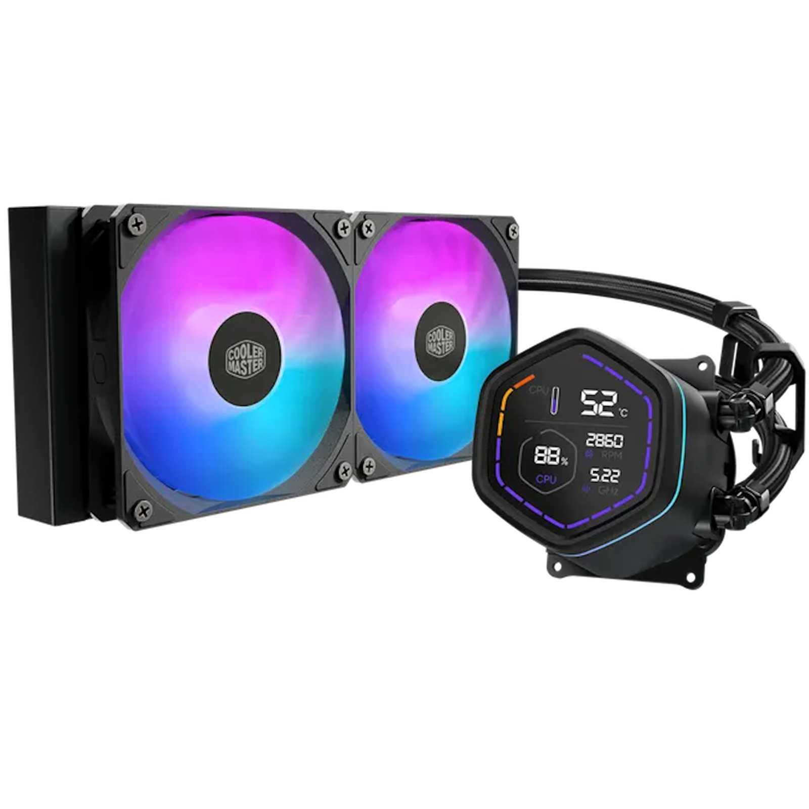 Buy the Cooler Master MasterLiquid Core Nex Digital 240 ARGB Black