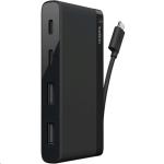 Belkin P-F4U090 USB3.0 USB-C Type-C 4-Port Mini Hub black for USB-A and USB-C peripherals 5Gbps Data Transfer Speeds (shared