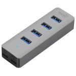 Cruxtec 4 Port USB 3.0 Hub with USB-C Power Port Aluminum Alloy + Plastic - Rate up to 5Gbps - Plug & Play
