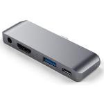 SATECHI Aluminium Space Gray Type-C Mobile Pro Hub 4K HDMI, Type-C for Tablets Power Delivery 3.0