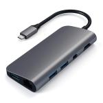 SATECHI Aluminium Space Gray Type-C 4K Ethernet Multi-Port Adapter