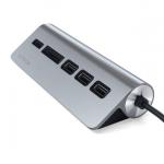 SATECHI Aluminium USB-C Aluminum USB 3.0 Hub & Micro/SD Card Reader (Space Grey)