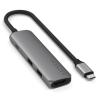 SATECHI Space Gray Slim Mulitport Docking Adapter, 1x 4K HDMI, 2x USB3.2, 1x Type-C Power Delivery 100W SATECHI Space Gray Slim Mulitport Docking Adapter, 1x 4K HDMI, 2x USB3.2, 1x Type-C Power Delivery 100W