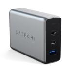 SATECHI USB-C Charger 100W USB-C PD GaN Compact Charger  -Dual USB-C and a USB-A up to 100W