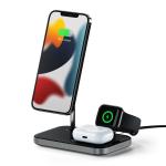 SATECHI Satechi Magnetic 3-in-1 Wireless Charging Stand (Space Grey) - Requires 20W power adapter (sold separately)