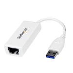 StarTech.com USB31000SW USB 3.0 to Gigabit Ethernet NIC Network Adapter - White
