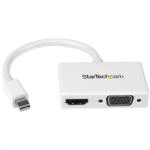 StarTech.com MDP2HDVGAW Travel A/V Adapter: 2-in-1 Mini DisplayPort to HDMI or VGA Converter - White