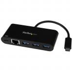 StarTech.com USB-C to GbE Adapter with 3-Port USB Hub