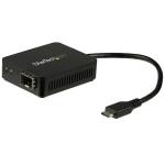 StarTech.com US1GC30SFP USB C to Fiber Optic Converter - Open SFP - 1000BASE-SX/LX -Windows / Mac / Linux - USB Ethernet Adapter - USB Network Adapter
