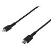 StarTech.com RUSBCLTMM2MB USB 2.0 - 480Mbps USB-A to Lightning Cable - 2m - Black Durable - Black - Heavy Duty - Rugged Aramid Fiber - USB Type A to Lightning Charger - Sync Power Cord - Apple MFi Certified - iPad - iPhone 12 StarTech.com RUSBCLTMM2MB USB 2.0 - 480Mbps USB-A to Lightning Cable - 2m - Black Durable - Black - Heavy Duty - Rugged Aramid Fiber - USB Type A to Lightning Charger - Sync Power Cord - Apple MFi Certified - iPad - iPhone 12