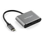 StarTech.com CDP2DPHD USB-C Multiport Video Adapter - 4K 60Hz USB-C to HDMI 2.0 or DisplayPort 1.2 Monitor Adapter - USB Type-C 2-in-1 Display Converter HDMI/DP HBR2 HDR - Thunderbolt 3 Compatible