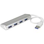 StarTech.com 4 Port Portable USB 3.0 Hub - Aluminium