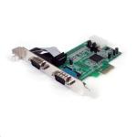 StarTech PEX2S553 2-port PCI Express RS232 Serial Adapter - PCIe RS232 Serial Host Controller Card - PCIe to Dual Serial DB9 Card - 16550 UART - Expansion Card - Windows & Linux