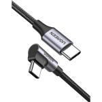 UGREEN USB-C 2.0 USB-C to Angled USB-C Cable - 0.5m 3A Data Cable (90 Degree Angle)