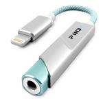 FiiO KA11 Lightning to 3.5mm Ultra-Portable USB Audio DAC & Headphone Amplifier - Silver - for iPhone